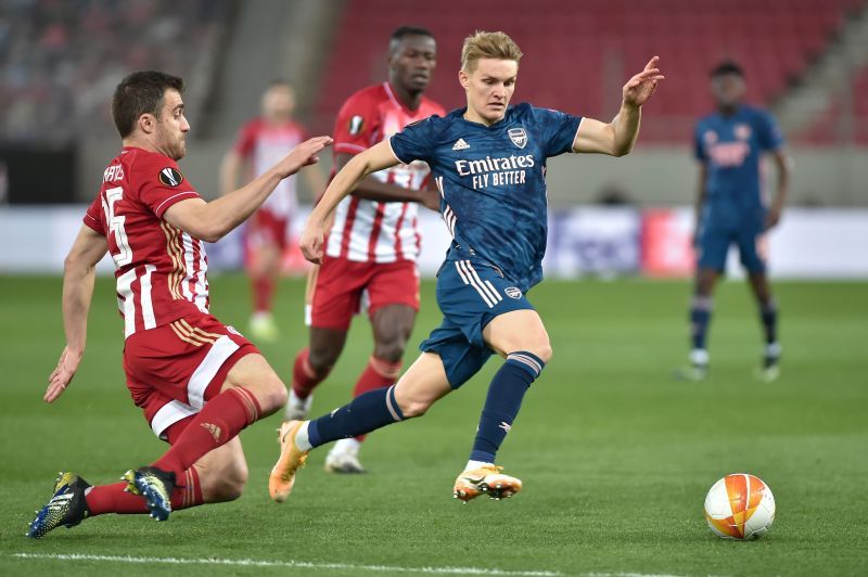 Martin Odegaard powered in Arsenal's opener