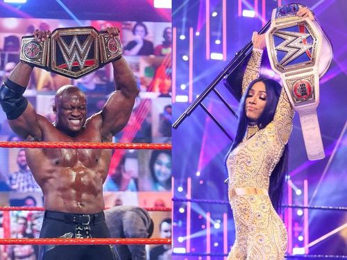 Bobby Lashley and Sasha Banks Drew McIntyre and Randy Orton competed for the WWE Championship inside the Elimination Chamber The current WWE NXT Champion Finn Balor