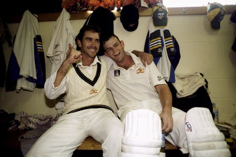 Justin Langer (L) and Adam Gilchrist: The Heroes of Hobart