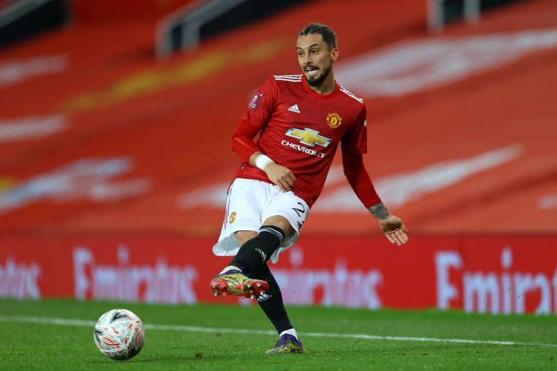 Alex Telles against Watford in the FA Cup.