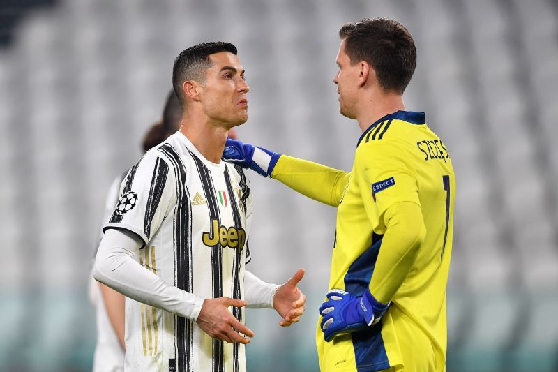 Cristiano Ronaldo and Wojciech Szczesny