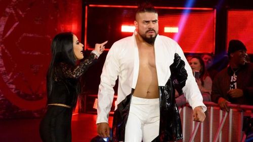 Andrade with Zelina Vega