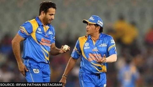 Irfan Pathan and Sachin Tendulkar