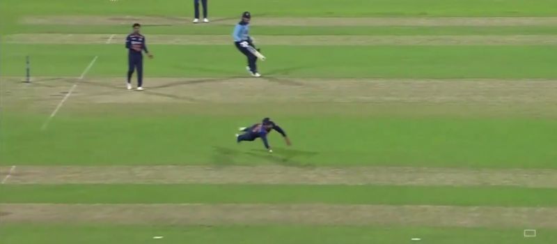 Rohit Sharma's dive