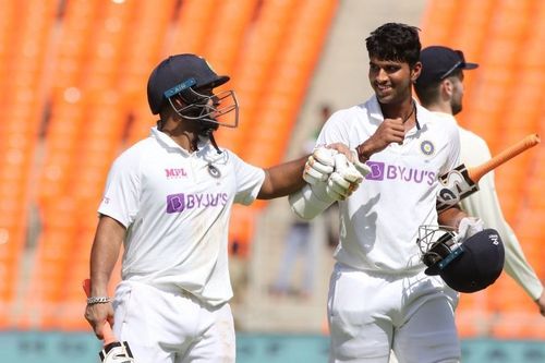 Rishabh Pant (L) and Washington Sundar. Pic: BCCI