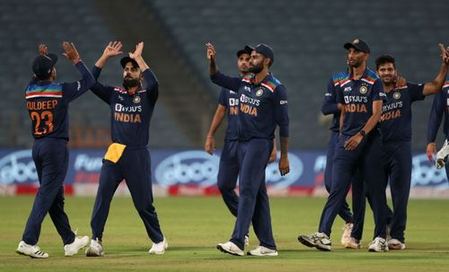 Action from the first ODI between India & England.