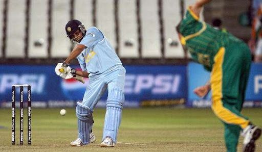 Rohit Sharma hit a fifty in his debut T20I innings at the 2007 World T20