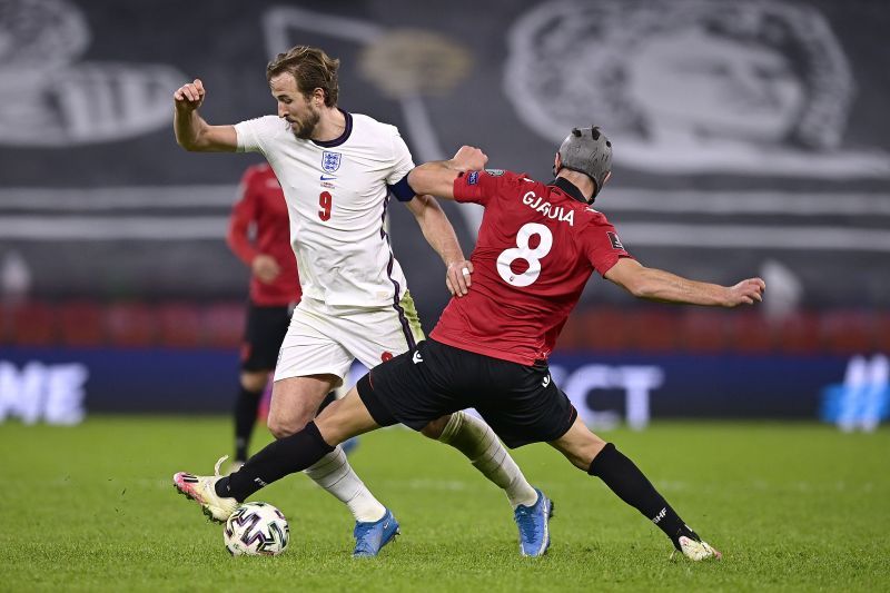 Harry Kane in action for England