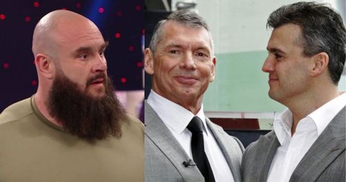 Braun Strowman, Vince, and Shane McMahon.