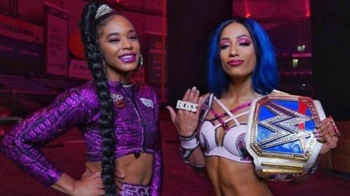 Bianca Belair and Sasha Banks