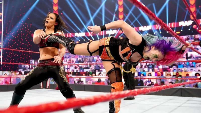 Asuka and Shayna Baszler on WWE RAW