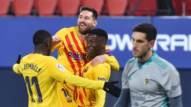 Ilaix Moriba scored his debut goal for Barcelona in the club&#039;s 2-0 win over Osasuna on Saturday