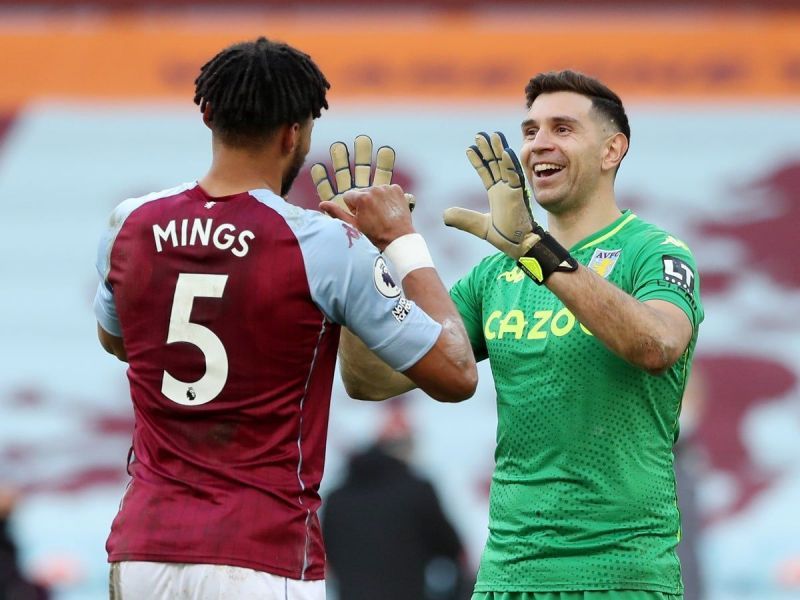 Emi Martinez(right) has been a huge reason for Aston Villa&#039;s success this season.