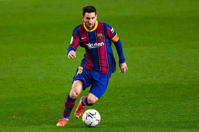 Lionel Messi in action for Barcelona