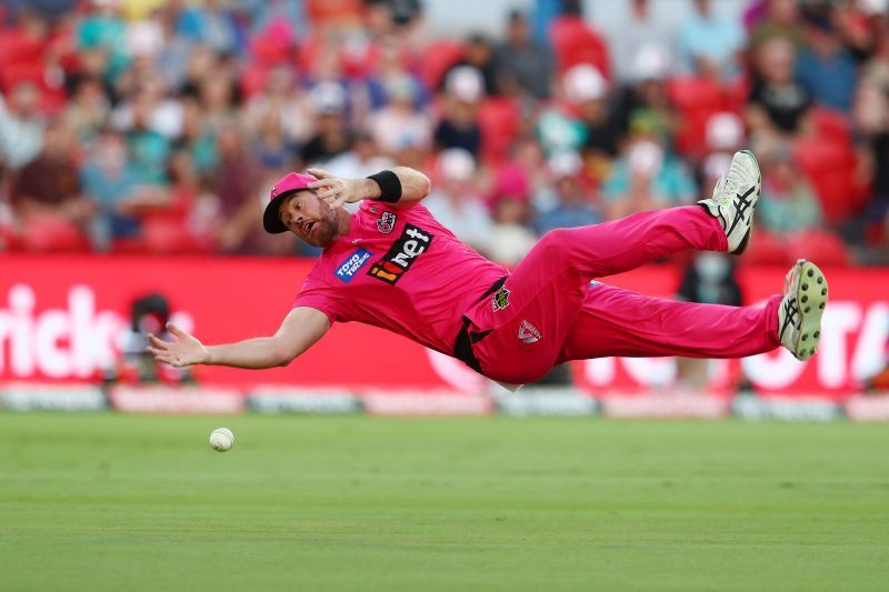 Dan Christian in action for the Sydney Sixers.