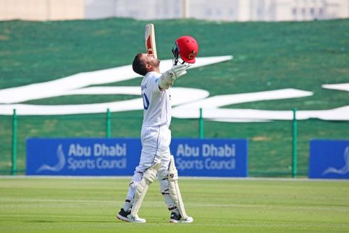 Hashmatullah Shahidi celebrates his century, 