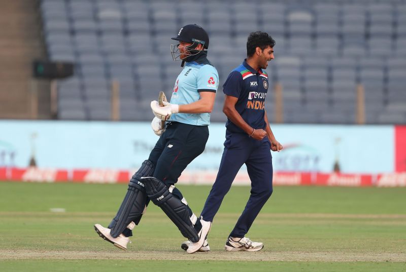 Bhuvneshwar Kumar (R) picked up six wickets for the Indian cricket team in the ODI series against England