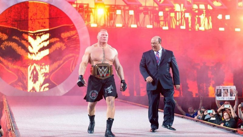 Brock Lesnar lost the WWE World Heavyweight Championship at WrestleMania after Seth Rollins cashed in the Money in the Bank contract