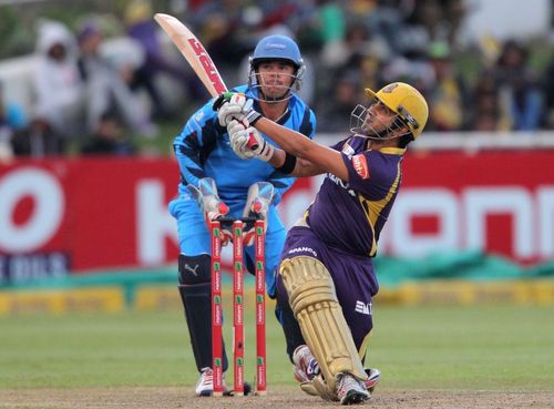 Gautam Gambhir in action for the Kolkata Knight Riders