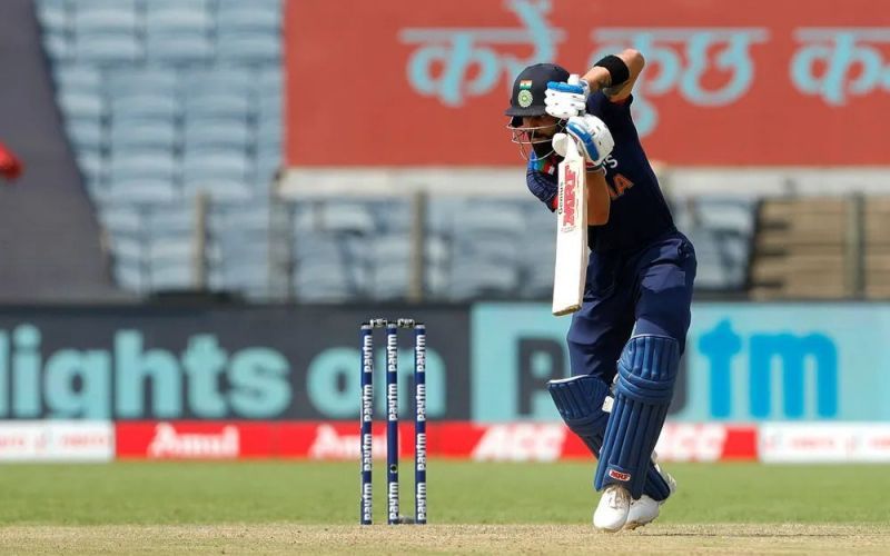 Virat Kohli during the 2nd ODI against England