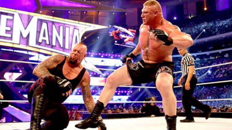 Brock Lesnar infamously broke The Undertaker&#039;s WrestleMania undefeated streak at WrestleMania XXX