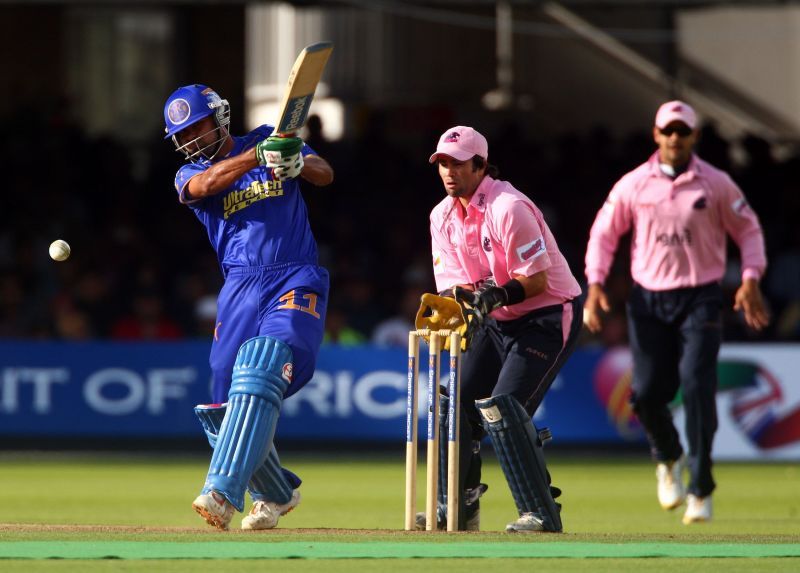 Mohammad Kaif bats for Rajasthan Royals against Middlesex
