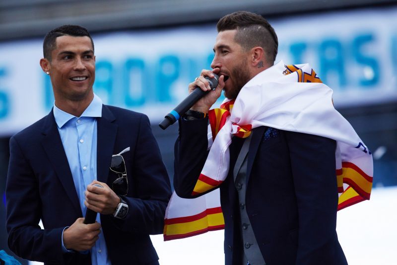 Real Madrid Celebrate After Victory In The Champions League Final Against Liverpool