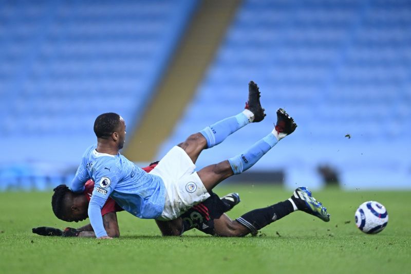 Raheem Sterling had another tough outing against Manchester United.