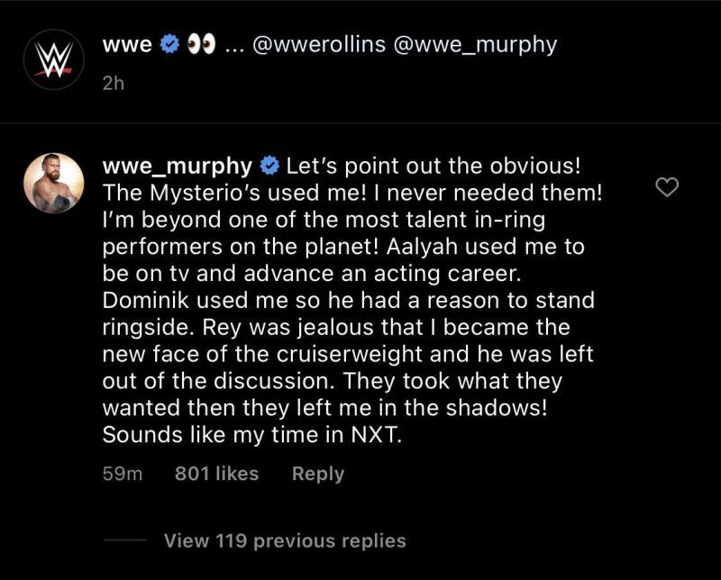 Murphy's comments on the Mysterio Family