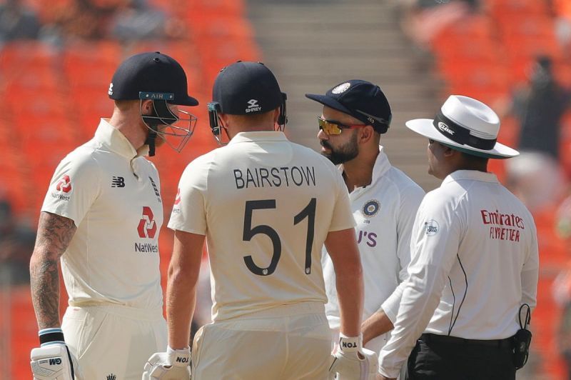 Virat Kohli and Ben Stokes engaged in a verbal duel.