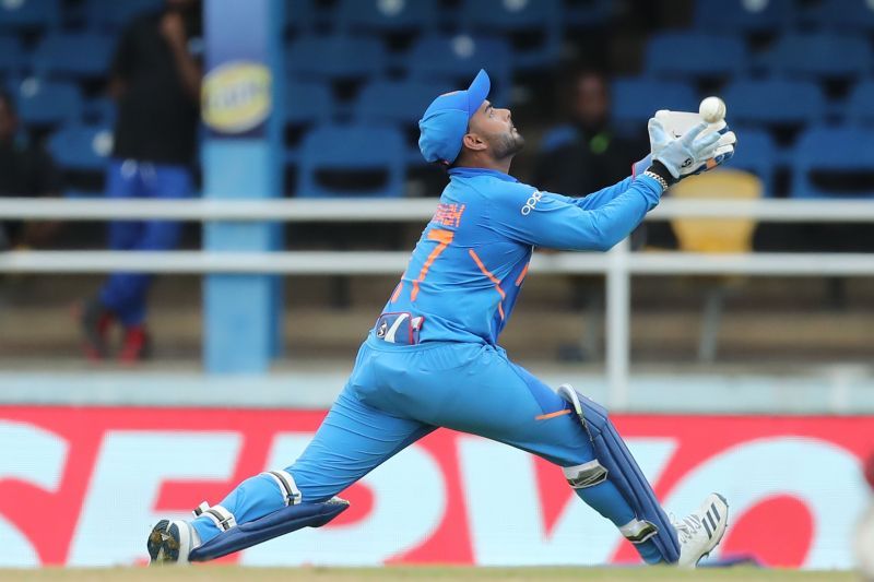 Rishabh Pant in ODI action for Team India