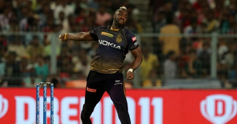 Andre Russell in action for KKR