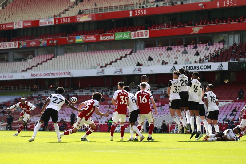 Alexandre Lacazette picked up an apparent hamstring injury in the second half