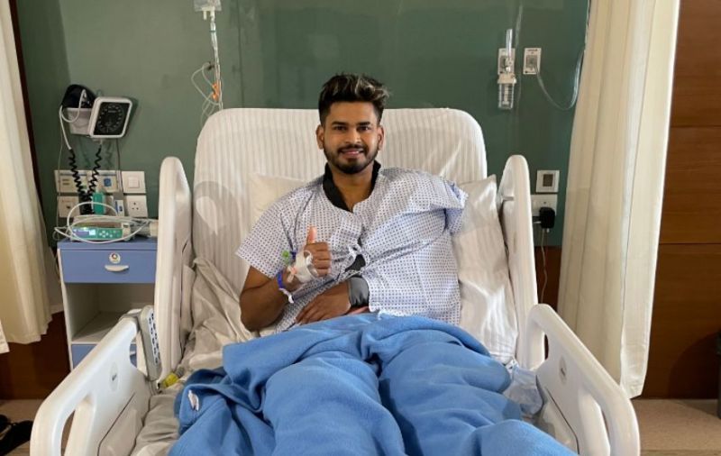 Delhi Capitals captain Shreyas Iyer after surgery