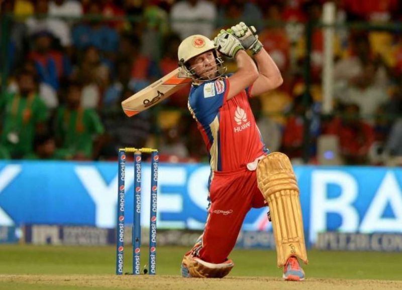 AB de Villiers in action for RCB