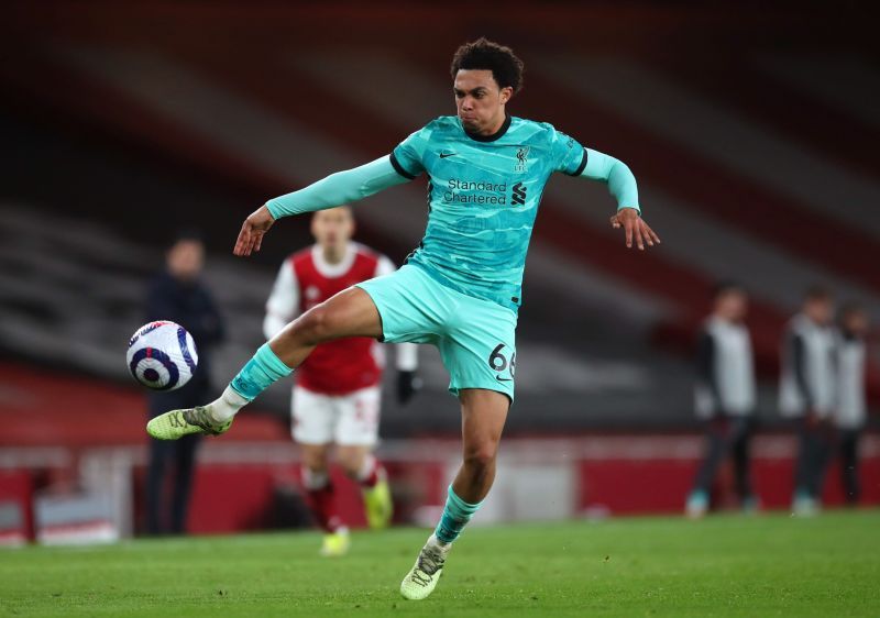 Trent Alexander-Arnold in action for Liverpool