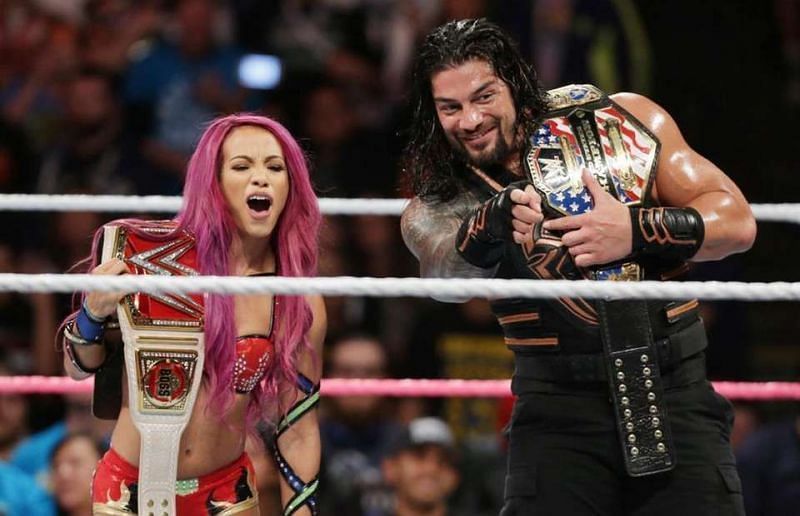 Sasha Banks and Roman Reigns