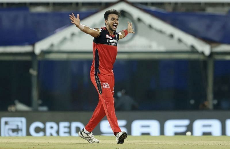 Harshal Patel became the 1st bowler to claim a five-for against Mumbai Indians (Photo: BCCI)
