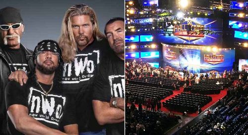 X-Pac with the nWo; WWE Hall of Fame ceremony