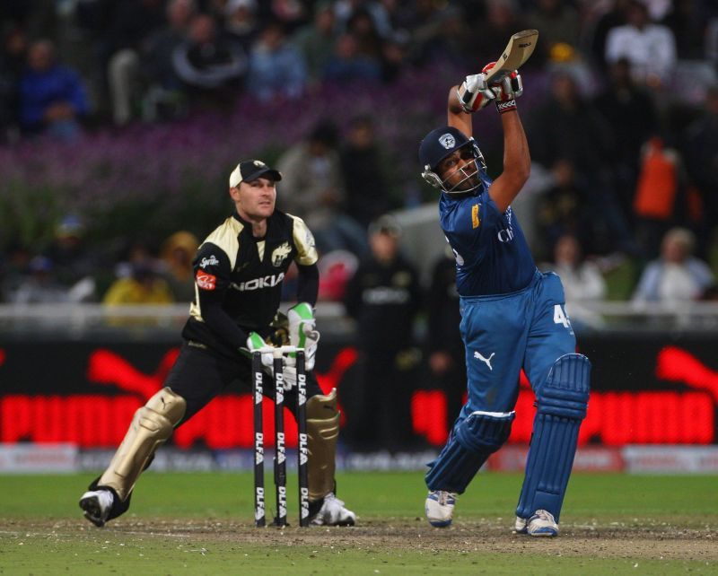 Rohit Sharma plays a shot against KKR