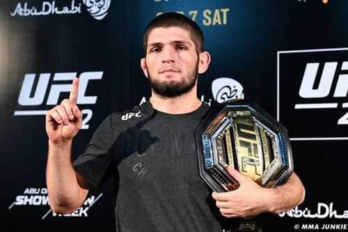 Khabib Nurmagomedov reitred from MMA as the undefeated Lightweight world champion (Credit: UFC)