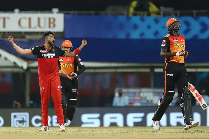 Mohammed Siraj came back well after conceding a six to set SRH back at the death.