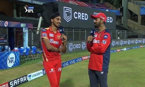 The stars of Punjab Kings' win got together for a chat after the game