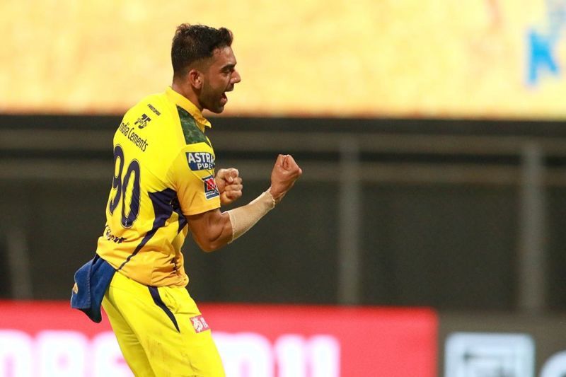 Deepak Chahar had a night to remember in IPL 2021 (Image courtesy: IPLT20.com)