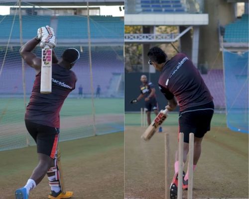 Andre Russell and Sunil Narine of KKR