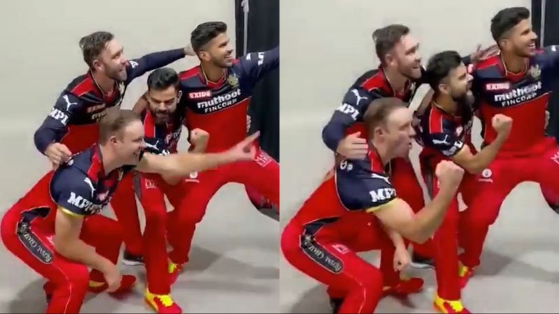 Virat Kohli, AB de Villiers, Glenn Maxwell and Washington Sundar enjoyed themselves at the video shoot.