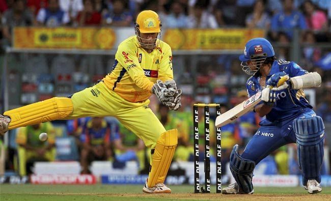 Sachin Tendulkar in the middle of his knock against CSK (Source:PTI)