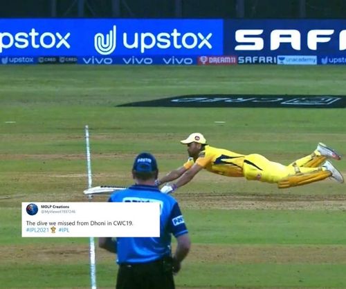 MS Dhoni was trolled for his CSK dive against RR