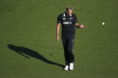 Kyle Jamieson in action for New Zealand