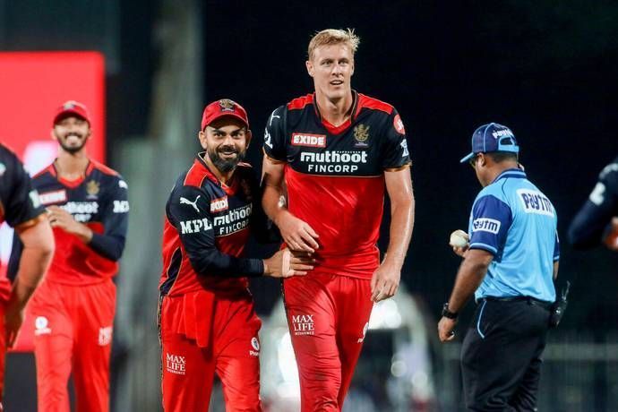 Virat Kohli and Kyle Jamieson (PC: IPL)